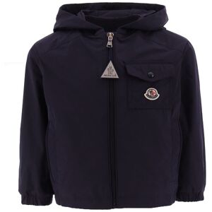 Moncler Jakke - Ebo - Mørkeblå M. Hvid - Moncler - 14 År (164) - Sommerjakke