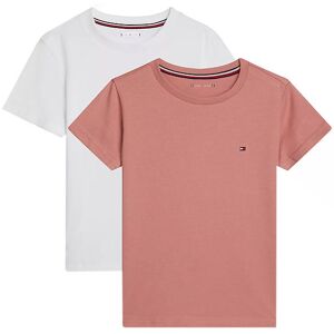 Tommy Hilfiger T-Shirts - 2-Pak - Pink Pack/hvid - Tommy Hilfiger - 8-10 År (128-140) - T-Shirt