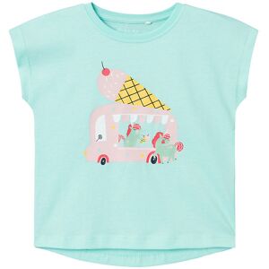 Name It T-Shirt - Nmfvigea - Blue Tint/unicorns And Icecreams - Name It - 3 År (98) - T-Shirt