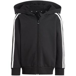 Adidas Performance Cardigan - Lk 3s Fl Fz Hd - Sort/hvid - Adidas Performance - 7 År (122) - Cardigan