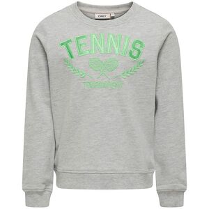 Kids Only Sweatshirt - Kogvilla - Light Grey Melange/tennis - Kids Only - 5-6 År (110-116) - Sweatshirt