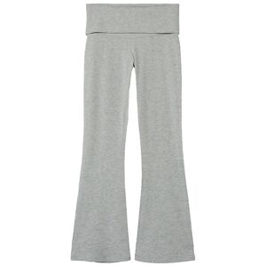 Name It Bukser - Nkfhelena - Fold Down Bootcut - Grey Melange - Name It - 9 År (134) - Bukser - Bomuld