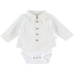 Lil Atelier Skjortebody L/æ - Nbmfrej - Coconut Milk - Lil Atelier - 1½ År (86) - Body L/æ