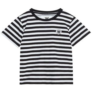 Wood Wood T-Shirt - Ola - Black/white Stripes - Wood Wood - 7-8 År (122-128) - T-Shirt