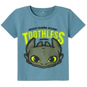 Name It T-Shirt - Nmmapron Dragons - Provincial Blue M. Toothles - Name It - 1½ År (86) - T-Shirt