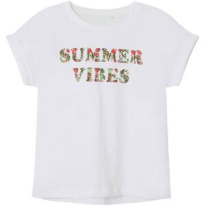 Name It T-Shirt - Nkffamma - Noos - Bright White/dark Sap Jungle - Name It - 9-10 År (134-140) - T-Shirt