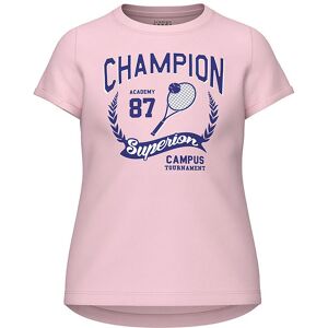 Name It T-Shirt - Nkfvix - Parfait Pink/champion - Name It - 7-8 År (122-128) - T-Shirt