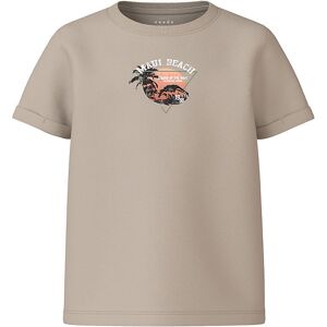 Name It T-Shirt - Nkmvux - Pure Cashmere/maui Beach - Name It - 9-10 År (134-140) - T-Shirt