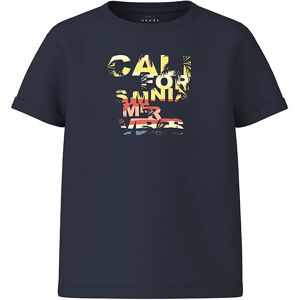 Name It T-Shirt - Nkmvux - Dark Sapphire/california - Name It - 11-12 År (146-152) - T-Shirt