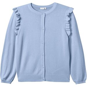 Name It Cardigan - Strik - Nkfvininna - Chambray Blue - Name It - 7-8 År (122-128) - Cardigan