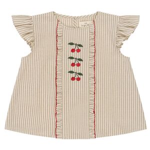 Konges Sløjd Top - Ellie Frill - Tea Stripe - Konges Sløjd - 5-6 År (110-116) - T-Shirt