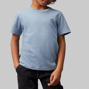 Klein T-Shirt - Monogram Mini Badge - Faded Denim - Calvin Klein - 14 År (164) - T-Shirt