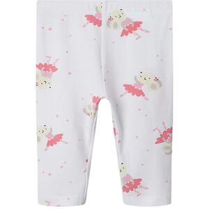 Name It Leggings - 3/4 - Nmfvivian - Bright White/mouse - Name It - 3 År (98) - Leggings