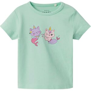 Name It T-Shirt - Nbfvubie - Yucca M. Havfruekatte - Name It - 1 År (80) - T-Shirt