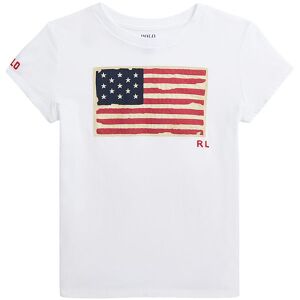 Polo Ralph Lauren T-Shirt - Flag - Hvid - Polo Ralph Lauren - 8-10 År (128-140) - T-Shirt