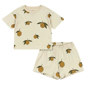 Konges Sløjd Sæt - T-Shirt/shorts - Lin - Mon Grande Citron - Konges Sløjd - 3 År (98) - T-Shirt