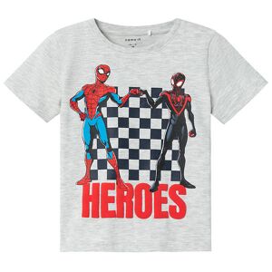 Name It T-Shirt - Nmmmaclin Spiderman - Light Grey Melange - Name It - 7-8 År (122-128) - T-Shirt