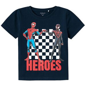 Name It T-Shirt - Nmmmaclin Spiderman - Dark Sapphire - Name It - 7-8 År (122-128) - T-Shirt