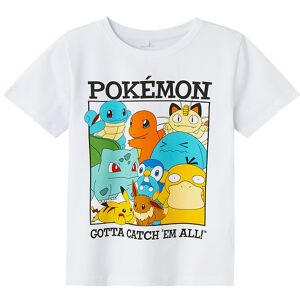 Name It T-Shirt - Nkmmasir Pokemon - Bright White/black Text - Name It - 6 År (116) - T-Shirt