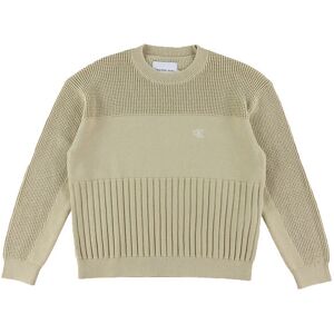 Klein Sweatshirt - Strik Monogram - Pale Khaki - Calvin Klein - 14 År (164) - Sweatshirt