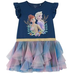 Name It Kjole - Nmfjesina Frozen - Dark Denim - Name It - 3 År (98) - Kjole