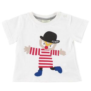 Fendi Kids T-Shirt - Hvid M. Klovn - Fendi - 1 Mdr - T-Shirt