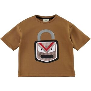 Fendi Kids T-Shirt - 3/4 - Brun M. Lås - Fendi - 4 År (104) - T-Shirt