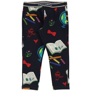 Dolce & Gabbana Leggings - Back To School - Navy M. Print - Dolce & Gabbana - 6 År (116) - Leggings