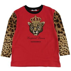 Dolce & Gabbana Bluse - Animal - Rød/leopard - Dolce & Gabbana - 6 År (116) - Bluse