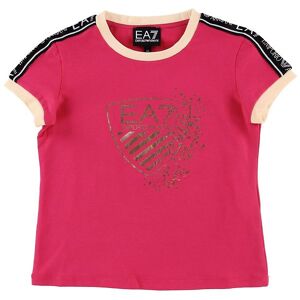 Ea7 T-Shirt - Pink M. Print/logostribe - Ea7 - 6 År (116) - T-Shirt