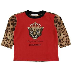 Dolce & Gabbana Bluse - Animal - Rød M. Leopard - Dolce & Gabbana - 12-18 Mdr - Bluse