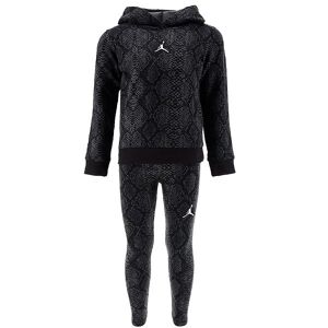 Jordan Hættetrøje/leggings - Essentiel Snake - Sort M. Slangemøn - Jordan - 2-3 År (92-98) - Sweatsæt