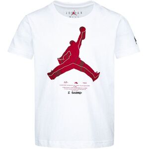 Jordan T-Shirt - Jumpman X Nike Action - Hvid M. Rød - Jordan - 6-7 År (116-122) - T-Shirt