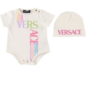 Versace Gaveæske - Hue/body K/æ - Hvid/pink M. Logo - Versace - 12-18 Mdr - Body K/æ