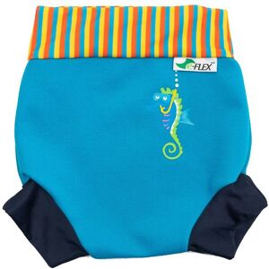 Konfidence Blebadebukser - Uv50+ - Swim Nappy - Cyan/stripe Seab - Konfidence - 6-9 Mdr - Blebadebukser