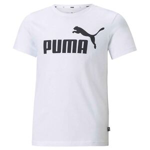 Puma T-Shirt - Hvid M. Logo - Puma - 14 År (164) - T-Shirt