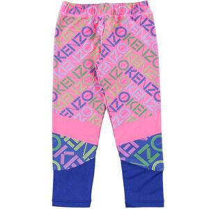 Leggings - Exclusive Edition - Neon Pink/blå M. Logo - Kenzo - 12 År (152) - Leggings