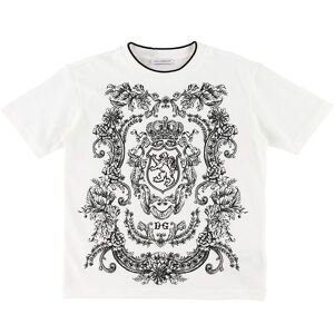 Dolce & Gabbana T-Shirt - Creme M. Mønster - Dolce & Gabbana - 4 År (104) - T-Shirt