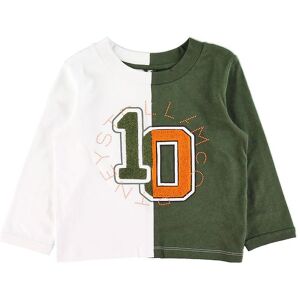 Stella Mccartney Kids Bluse - Varsity - Hvid/armygrøn - Stella Mccartney Kids - 14 År (164) - Bluse