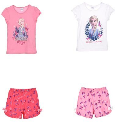 Disney Frost T-shirt med shorts (Lyserød, 6A - 116 CM)