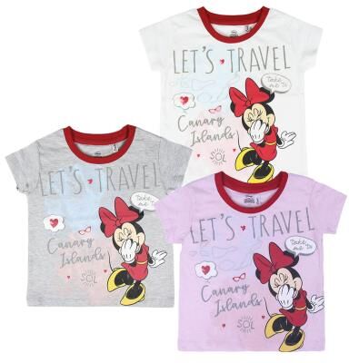 Disney Minnie Mouse T-shirt (LYSERØD, 6Y - 116 CM)