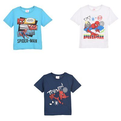 Spider-Man Spiderman T-shirt Børn (Mørkeblå, 6A - 116 CM)
