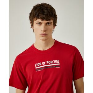 Lion of Porches Camiseta de algodón Rojo