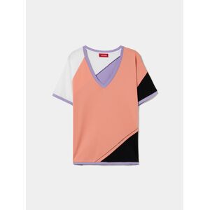 Lion of Porches Camiseta color block Albaricoque