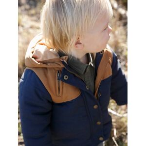 VERTBAUDET Parka 3 en 1 para bebé niño con chaqueta de punto desmontable azul oscuro liso