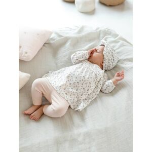 VERTBAUDET Conjunto de 3 prendas con cinta, vestido estampado y leggings para bebé recién nacida rosa medio estampado