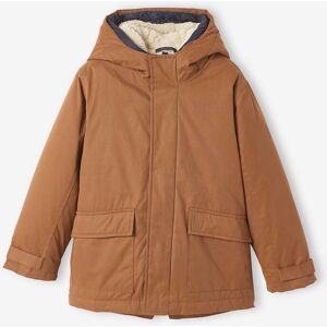 VERTBAUDET Parka 3 en 1 con cazadora desmontable, niño marron oscuro liso con motivos