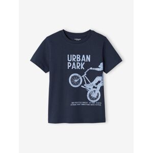 VERTBAUDET Camiseta de manga corta con mensaje niño azul oscuro