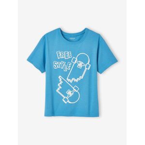 VERTBAUDET Camiseta con motivo gigante y detalles de tinta con relieve para niño azul azur