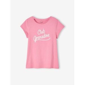 VERTBAUDET Camiseta con mensaje, para niña rosa chicle